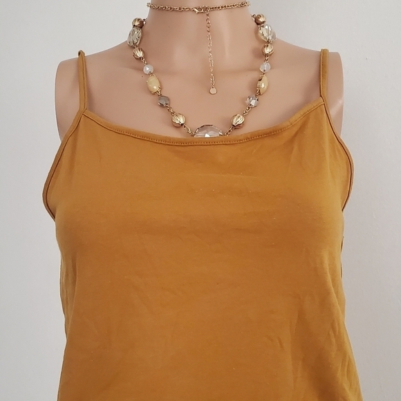 NWT Women's Mustard Spag-Strap top 🌴 - Picture 2 of 4